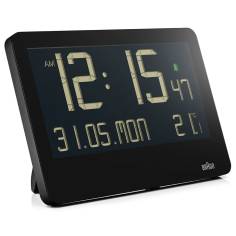 Braun BC 14   schwarz Quarz Wanduhr digital 2