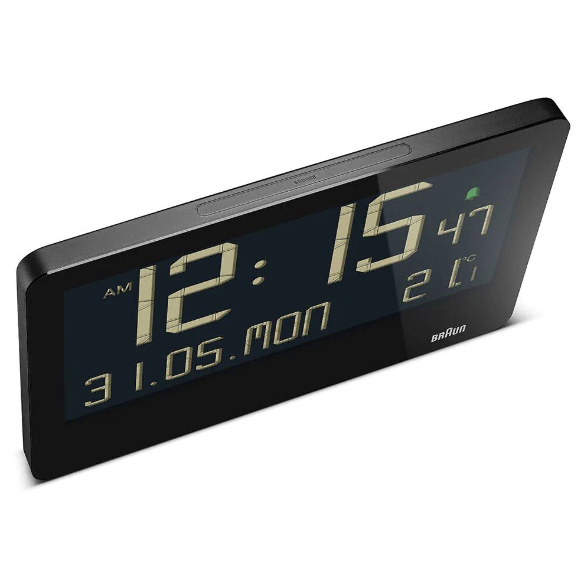 Braun BC 14   schwarz Quarz Wanduhr digital
