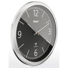 Mebus 19813 Funkwanduhr schwarz/silber 2