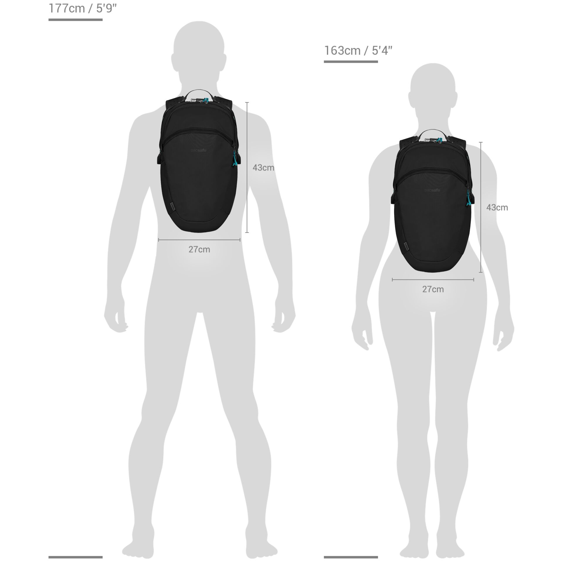 Pacsafe Eco 18L Zaino ECONYL® nero