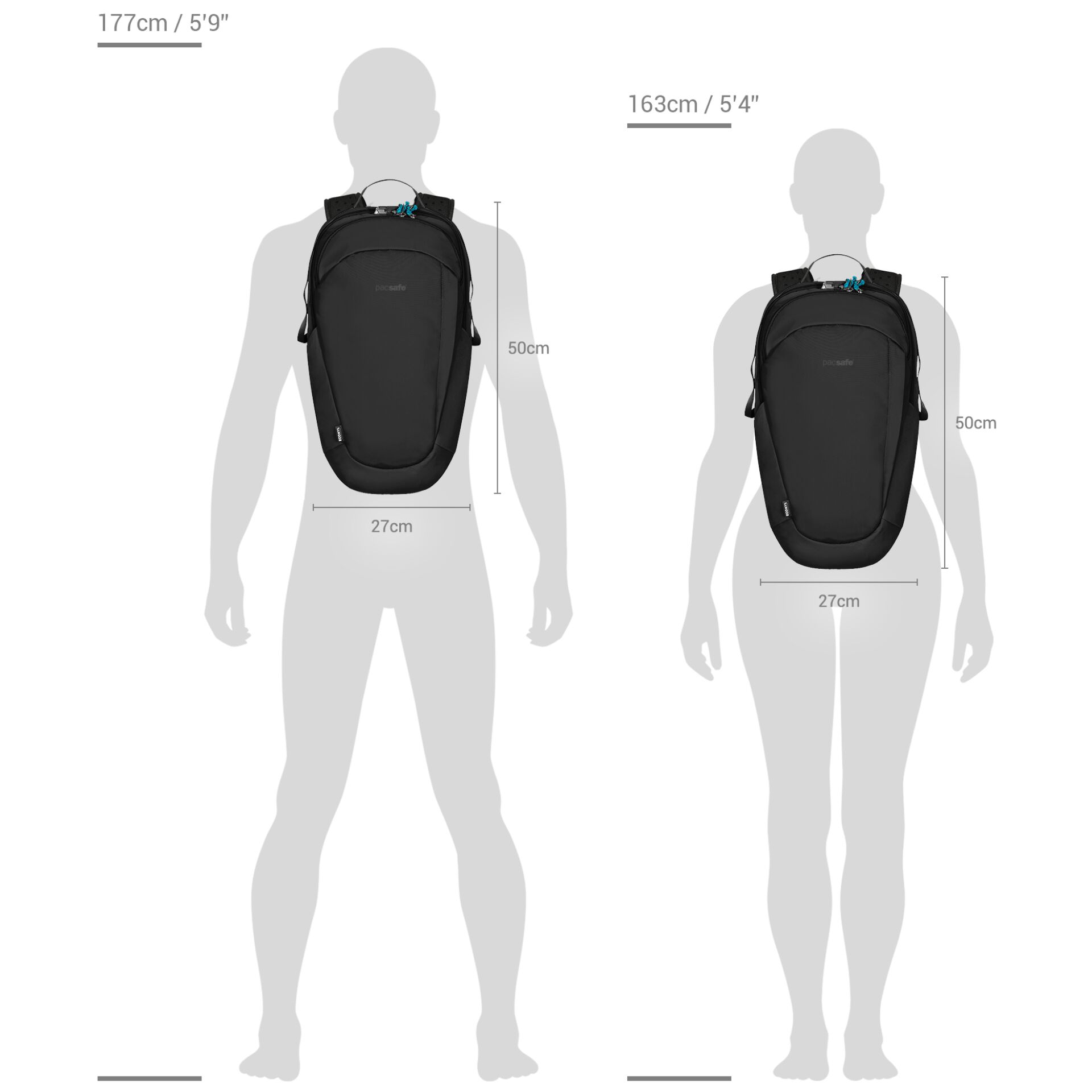 Pacsafe Eco 25L Zaino ECONYL® nero