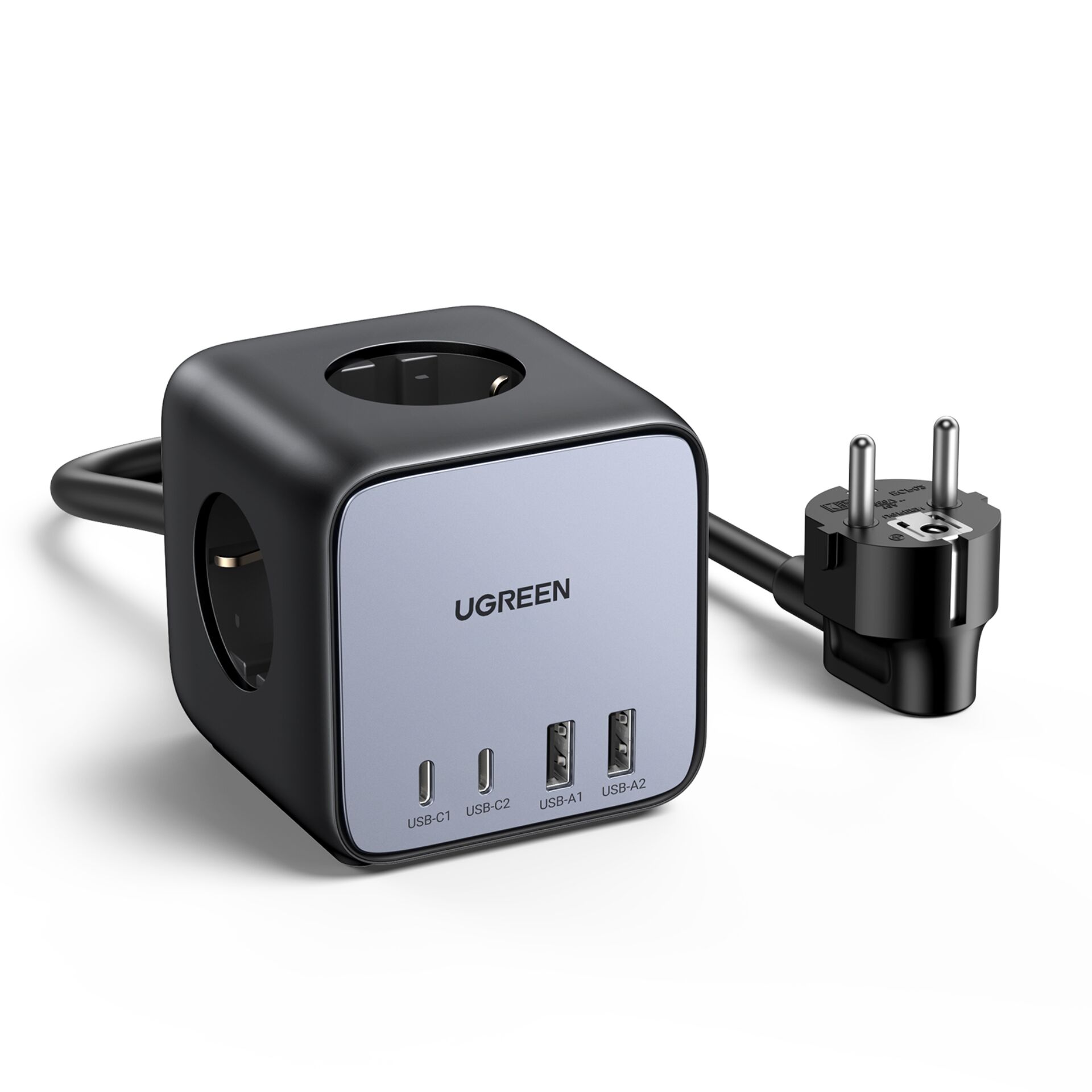 UGREEN DigiNest Cube Power Strip (3 AC outlets + 65W 2A2C)