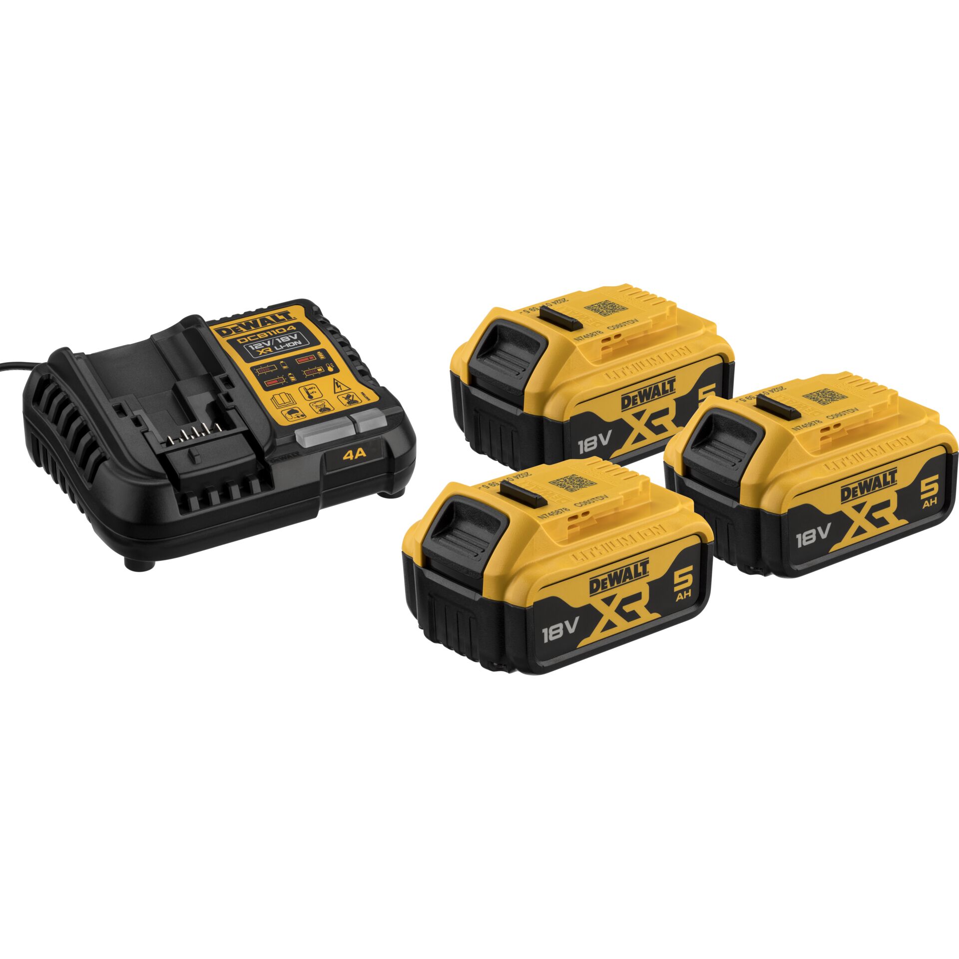 DeWalt DCB1104P3-QW 3x 18V 5Ah kit batterie