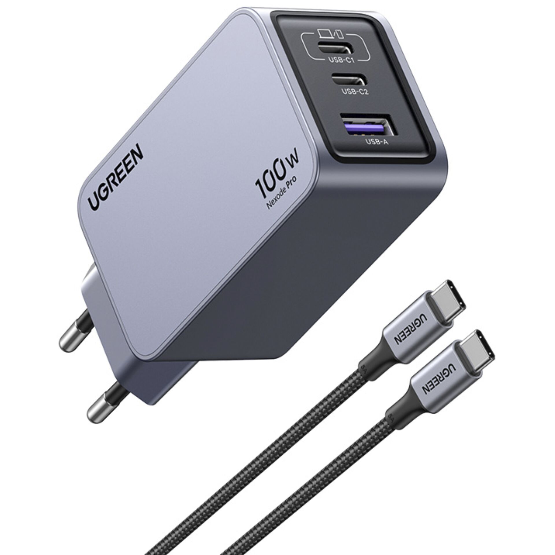 UGREEN Nexode Pro 100W GaN caricabatt. con USB-C cavo