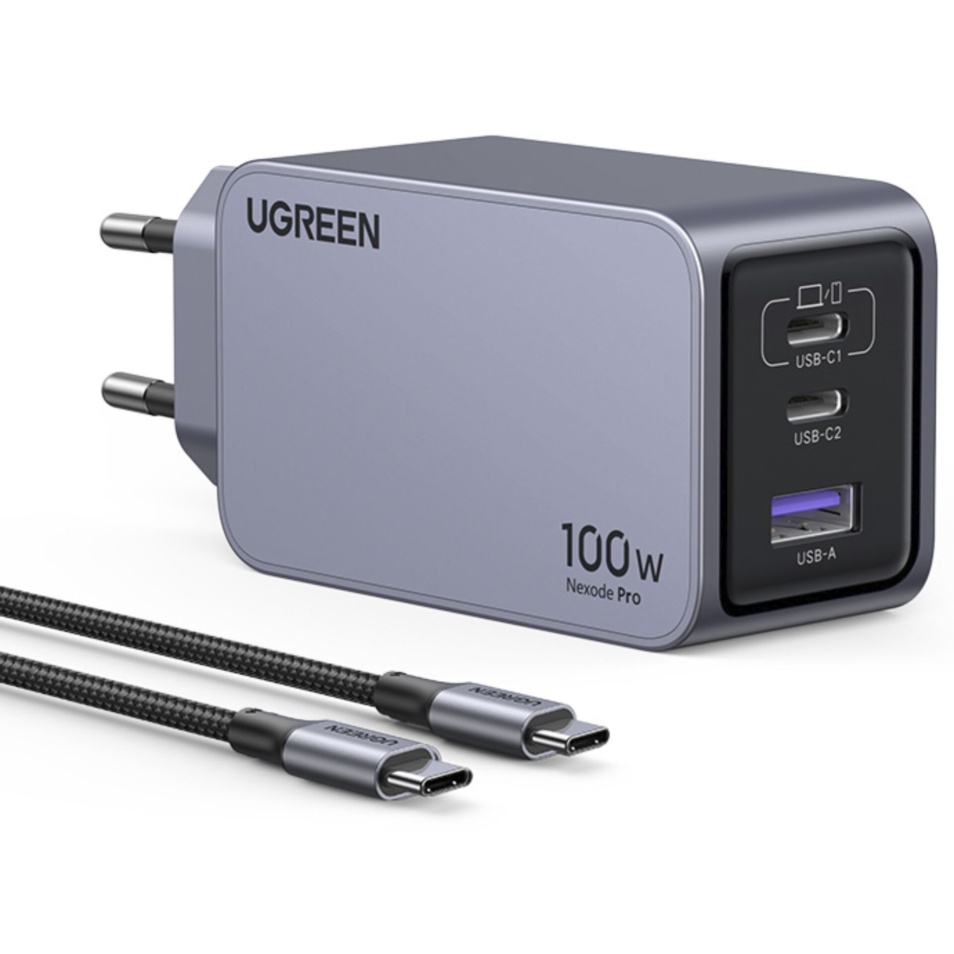 UGREEN Nexode Pro 100W GaN caricabatt. con USB-C cavo 2