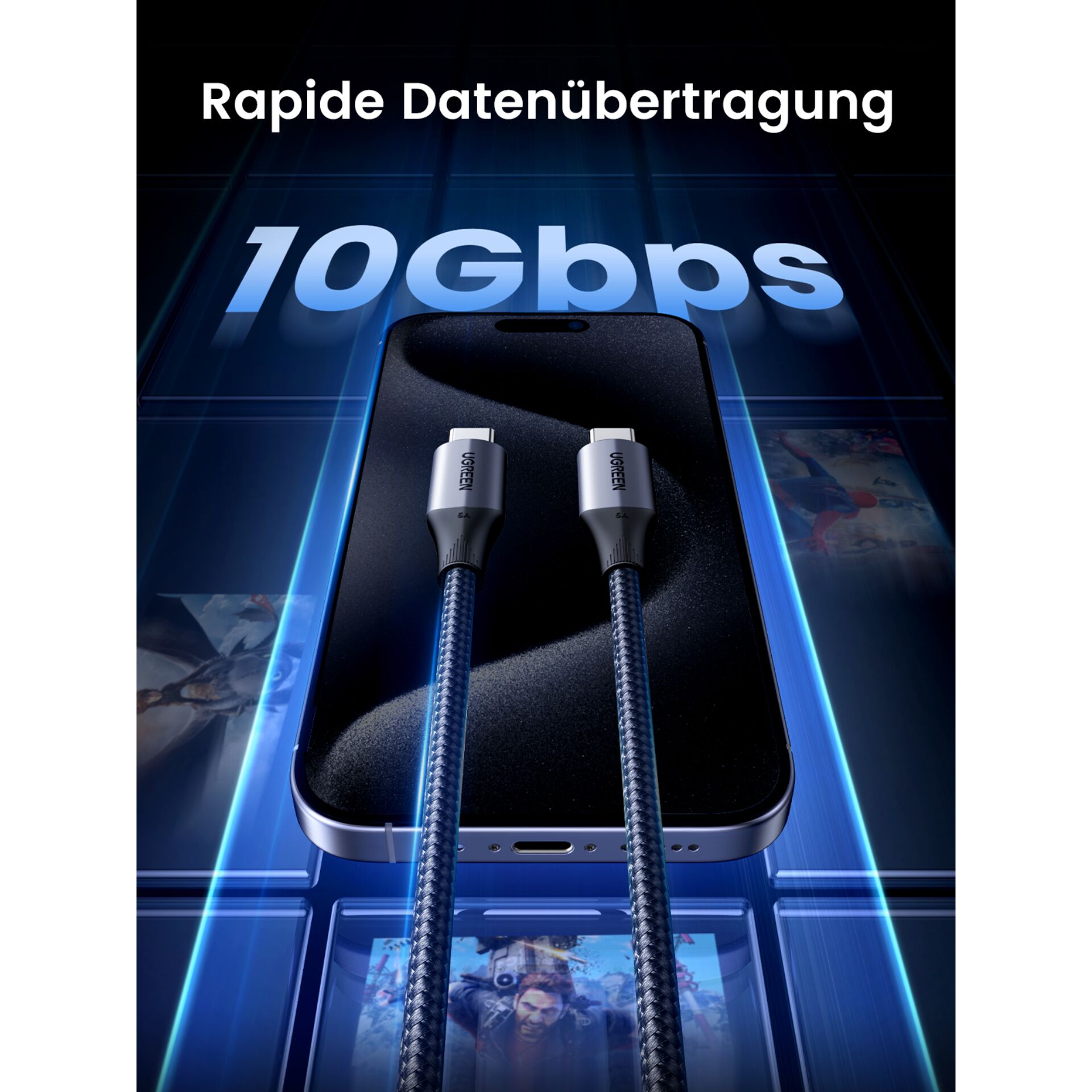 UGREEN USB-C to USB-C Cable 140W Gen2 Black 1m