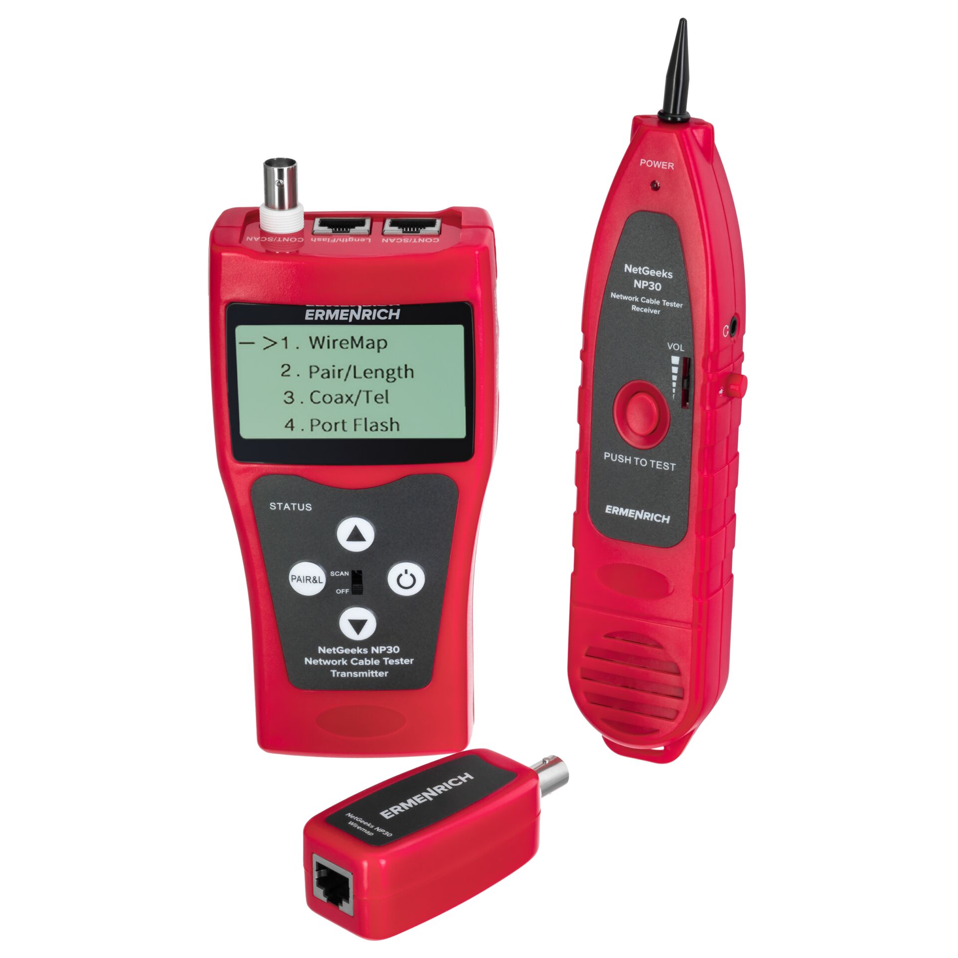 Ermenrich NetGeeks NP30 Netzwerkkabel-Tester