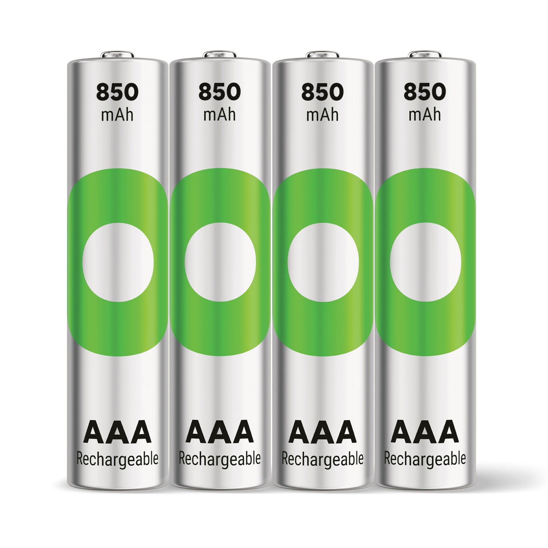 1x4 GP ReCyko NiMH batt. AAA 850mAH, pronte per l'uso