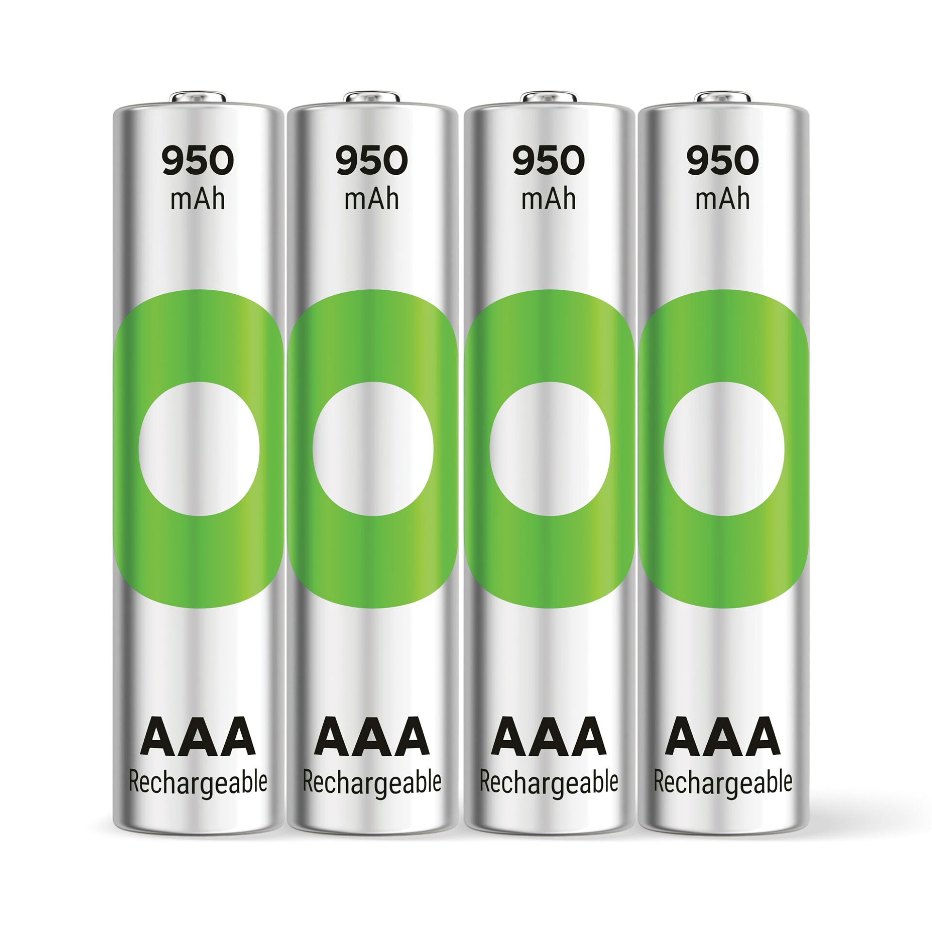 1x4 GP ReCyko NiMH batt. AAA 950mAH, pronte per l'uso