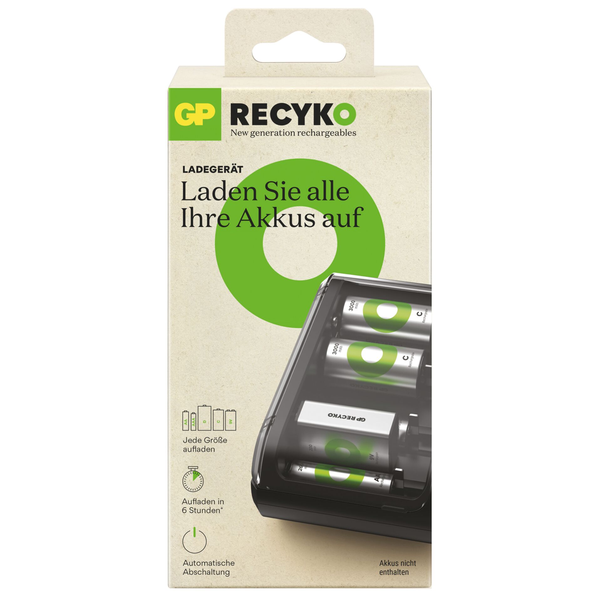 GP ReCyko B631 universale caricatore AA/AAA/C/D/9V batt.