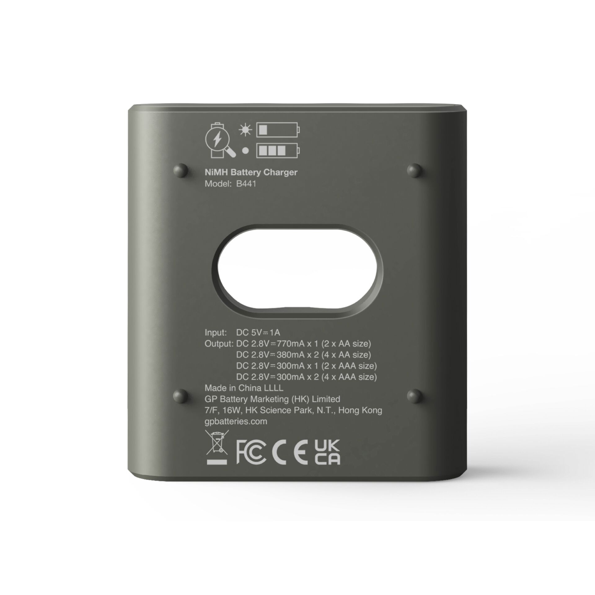 GP ReCyko B441 4-Port USB-Modell Ladegerät inkl.4xAAA NiMh 8