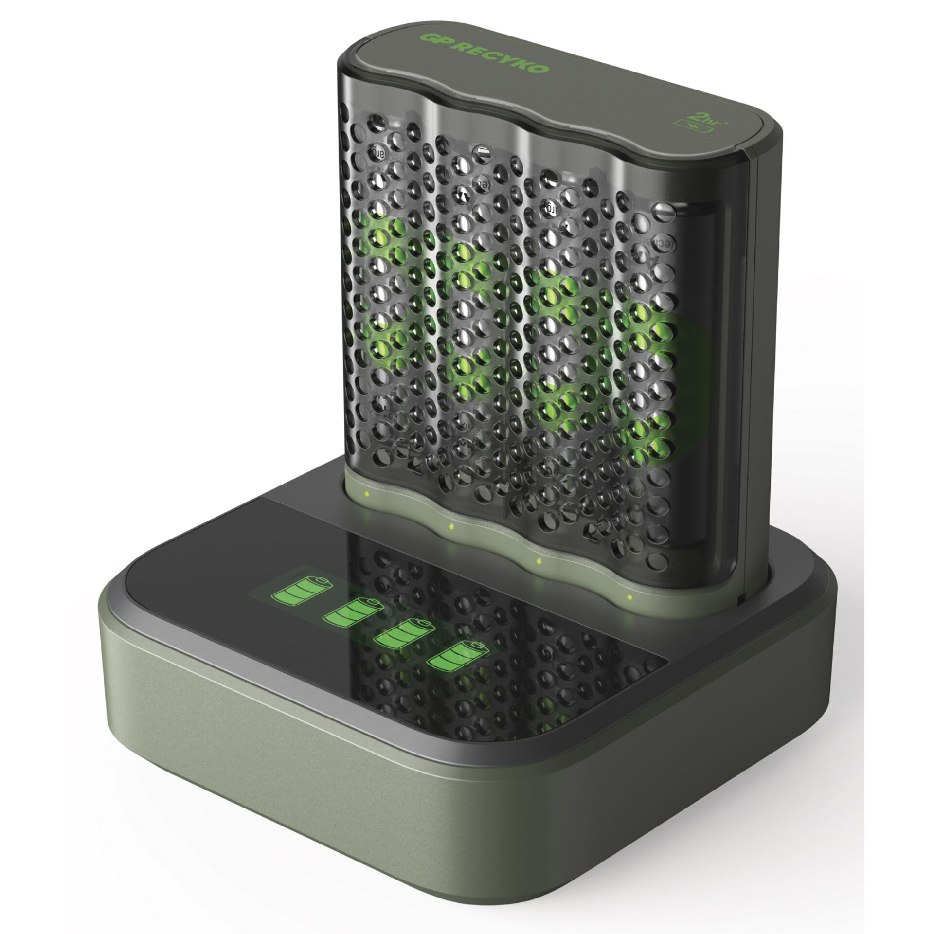 GP ReCyko M452 4-fach LCD-Modell Docking St. + 4x AA NiMh 26