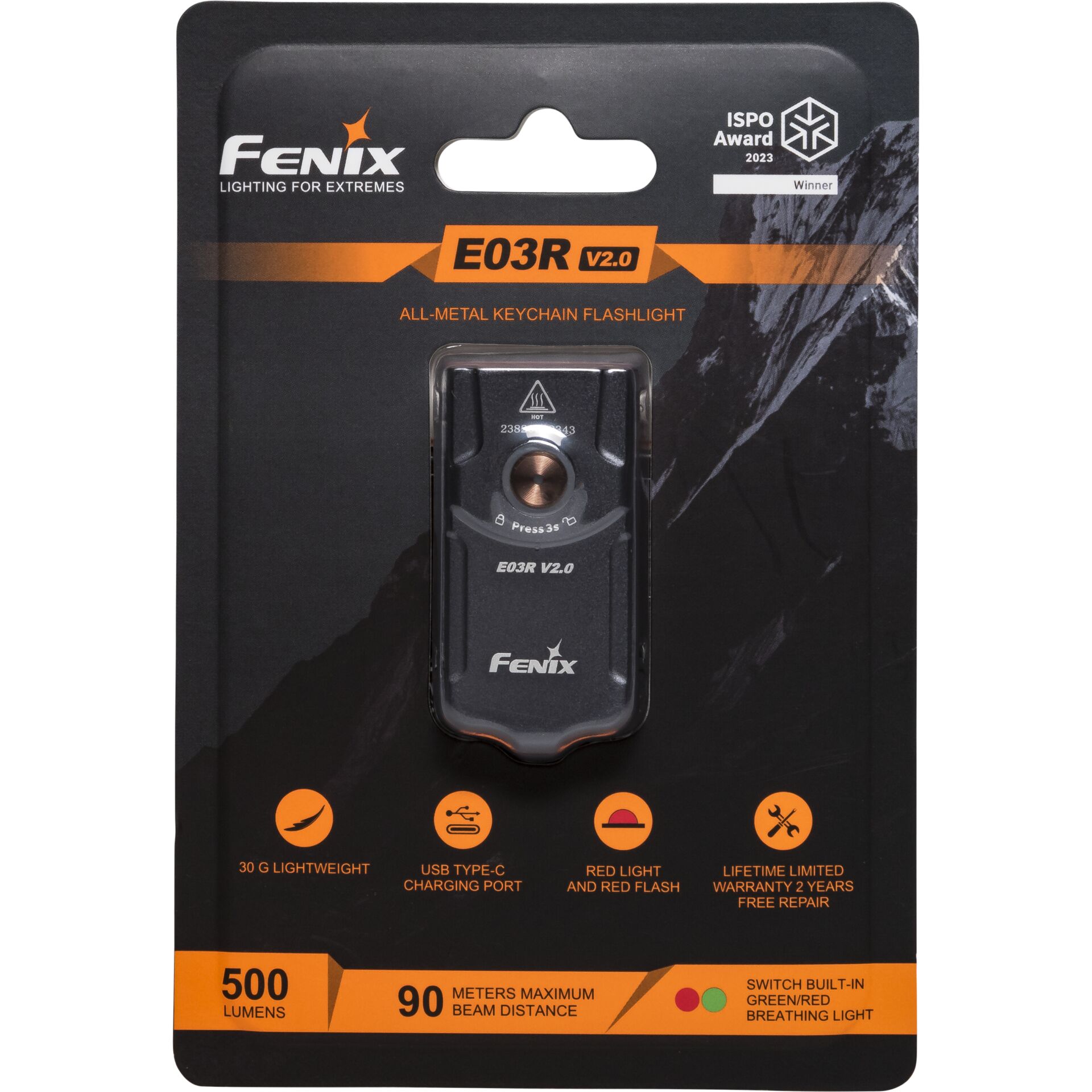 Fenix E03R V2.0 260 lm Taschenlampe