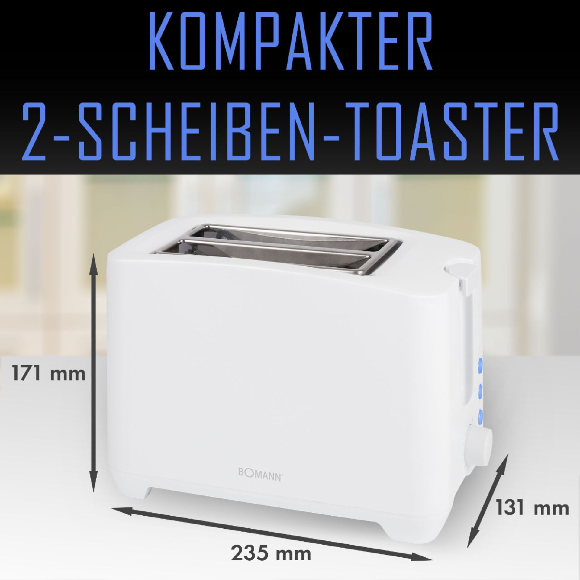 Bomann TA 6065 CB bianco tostapane 2 fette