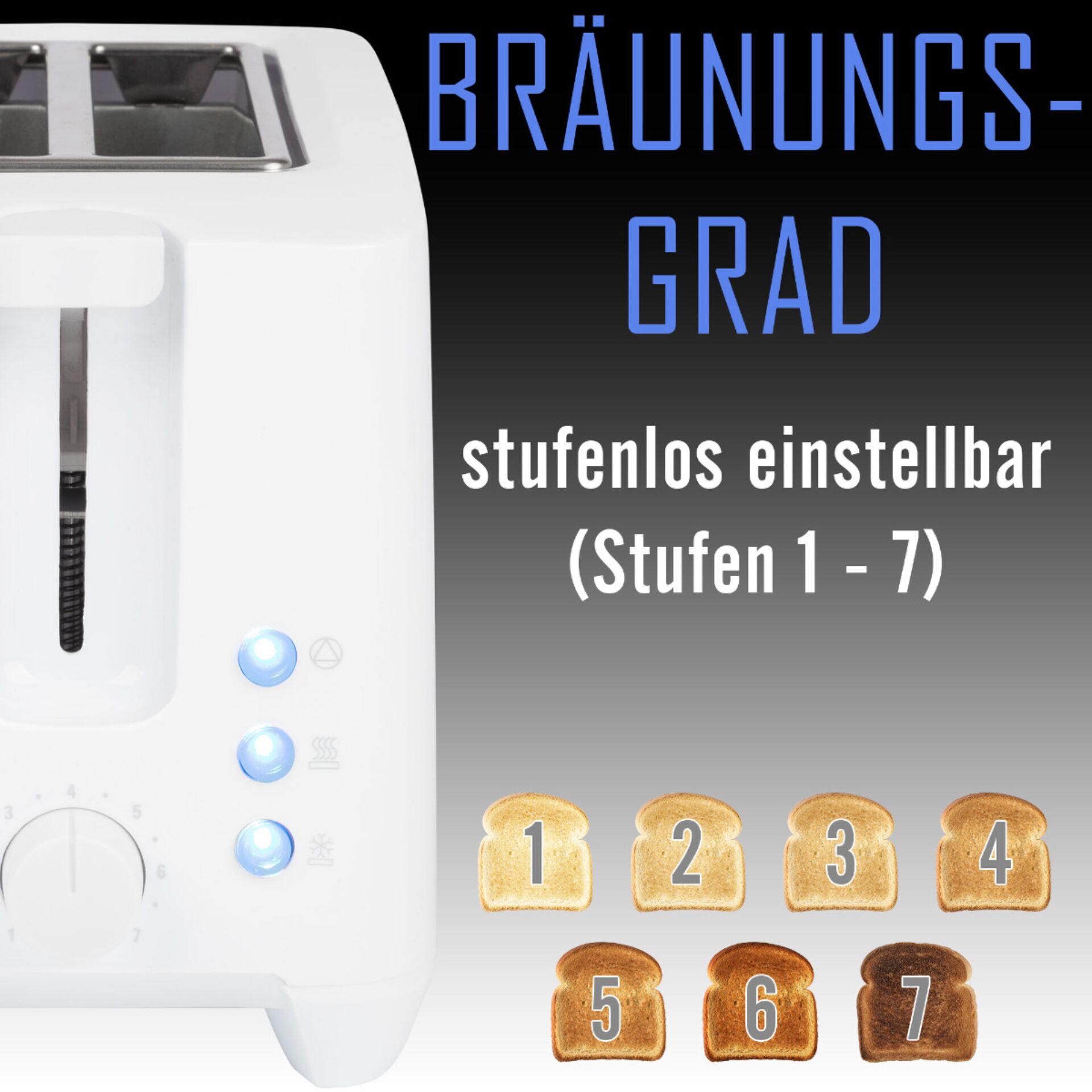 Bomann TA 6065 CB bianco tostapane 2 fette