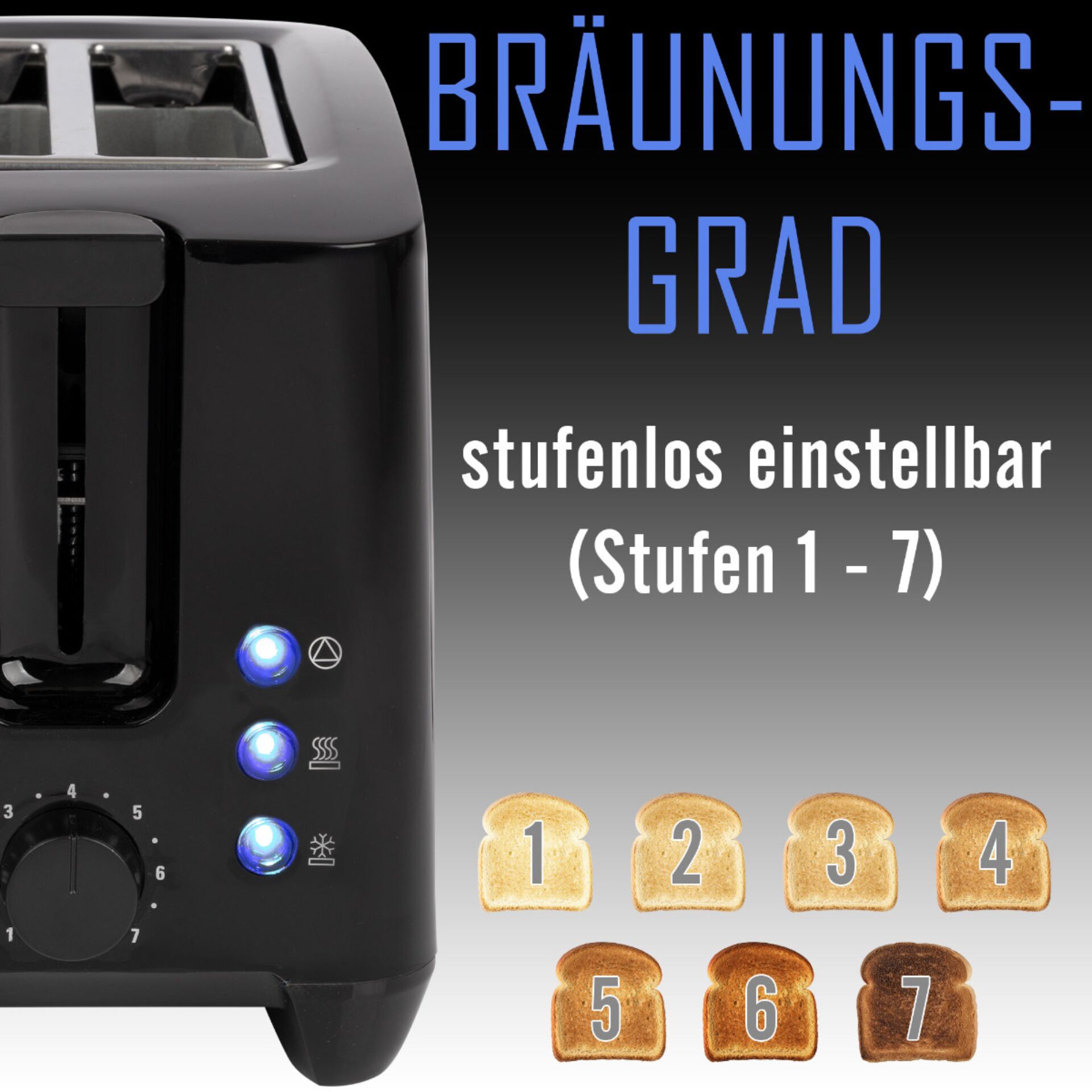 Bomann TA 6065 CB nero tostapane 2 fette