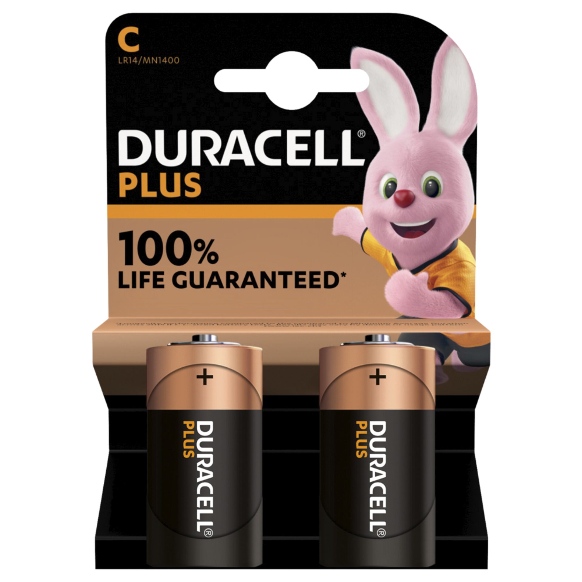 1x2 Duracell Plus Baby C MN1400 LR14 1,5V