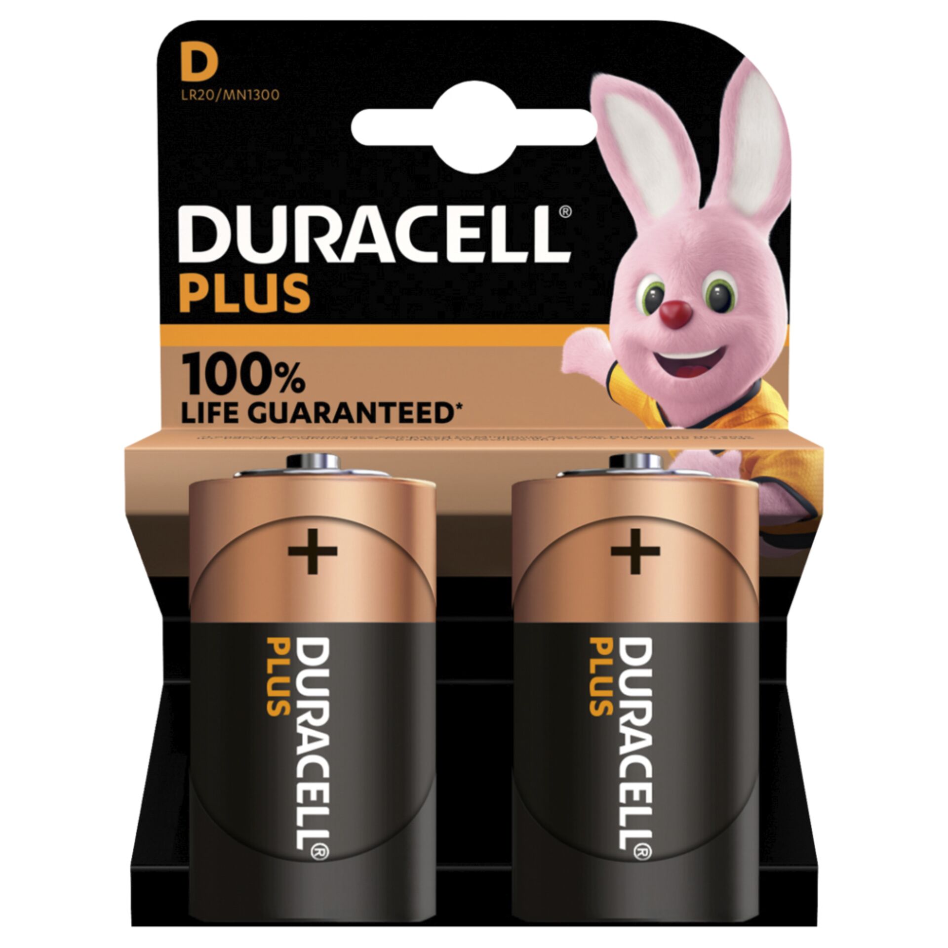 1x2 Duracell Plus Mono D MN1300 LR20 1,5V