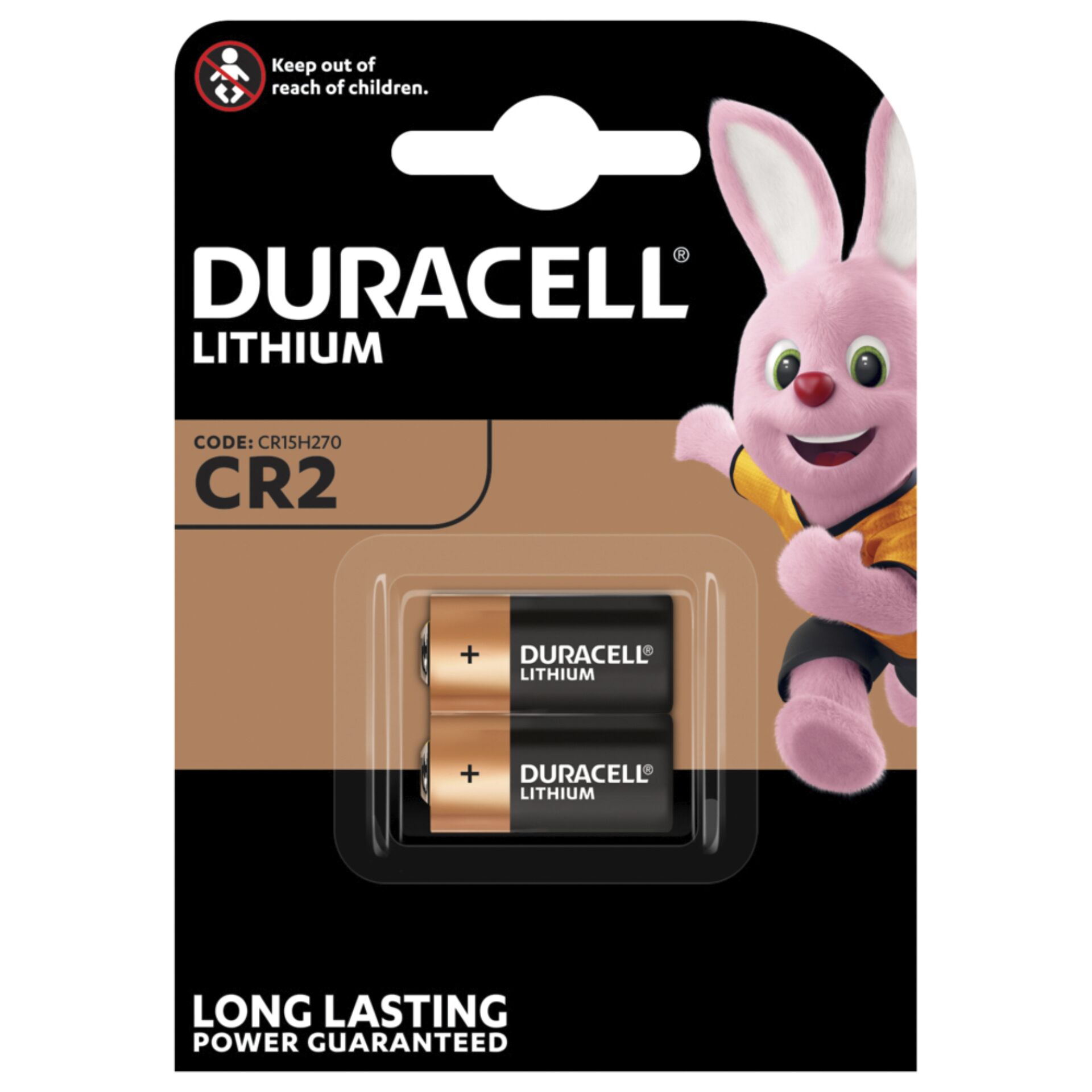 1x2 Duracell Lithium CR2 Fotobatterie 3V 800mAh CR15H270