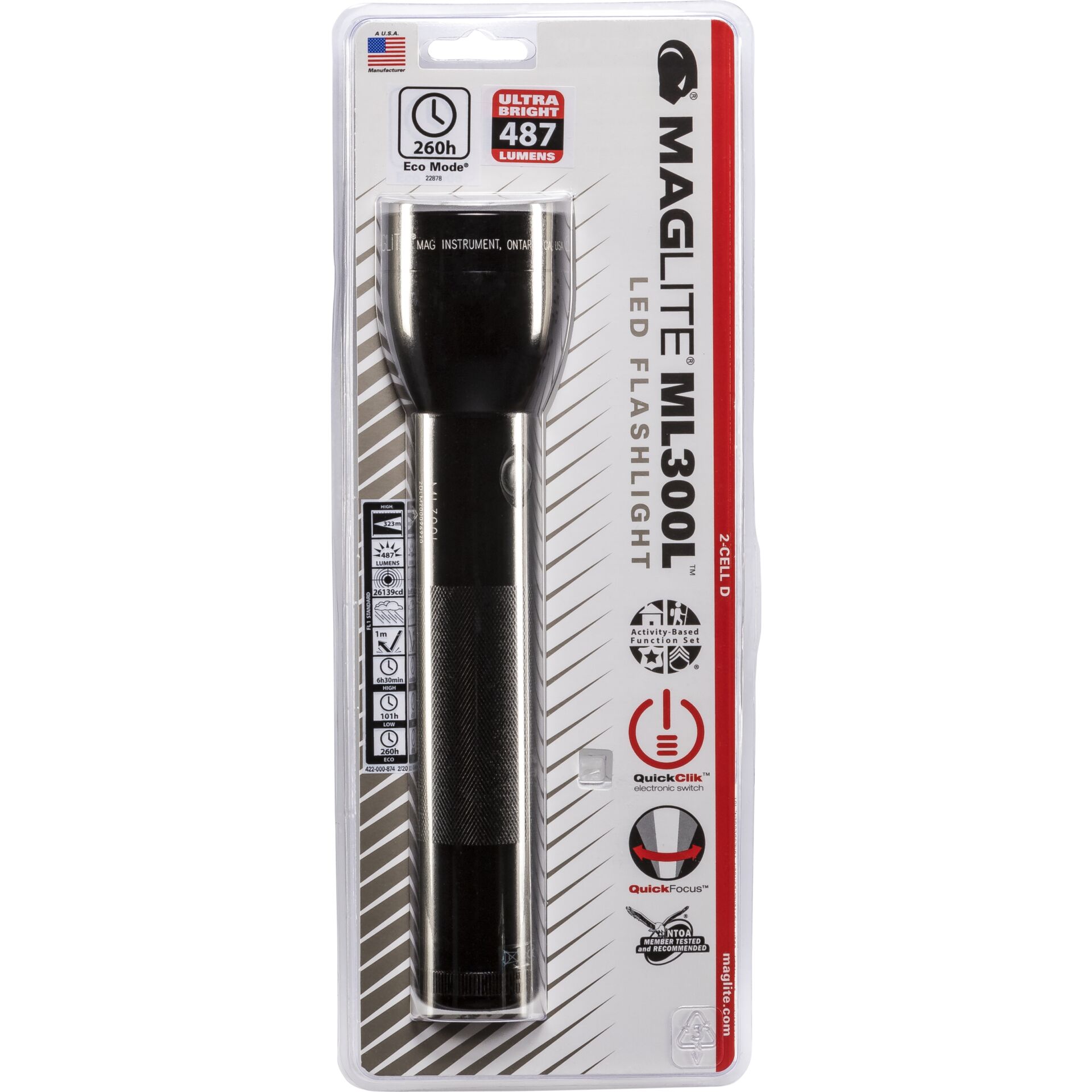 Maglite ML300L 2 D-Cell Torcia elettrica