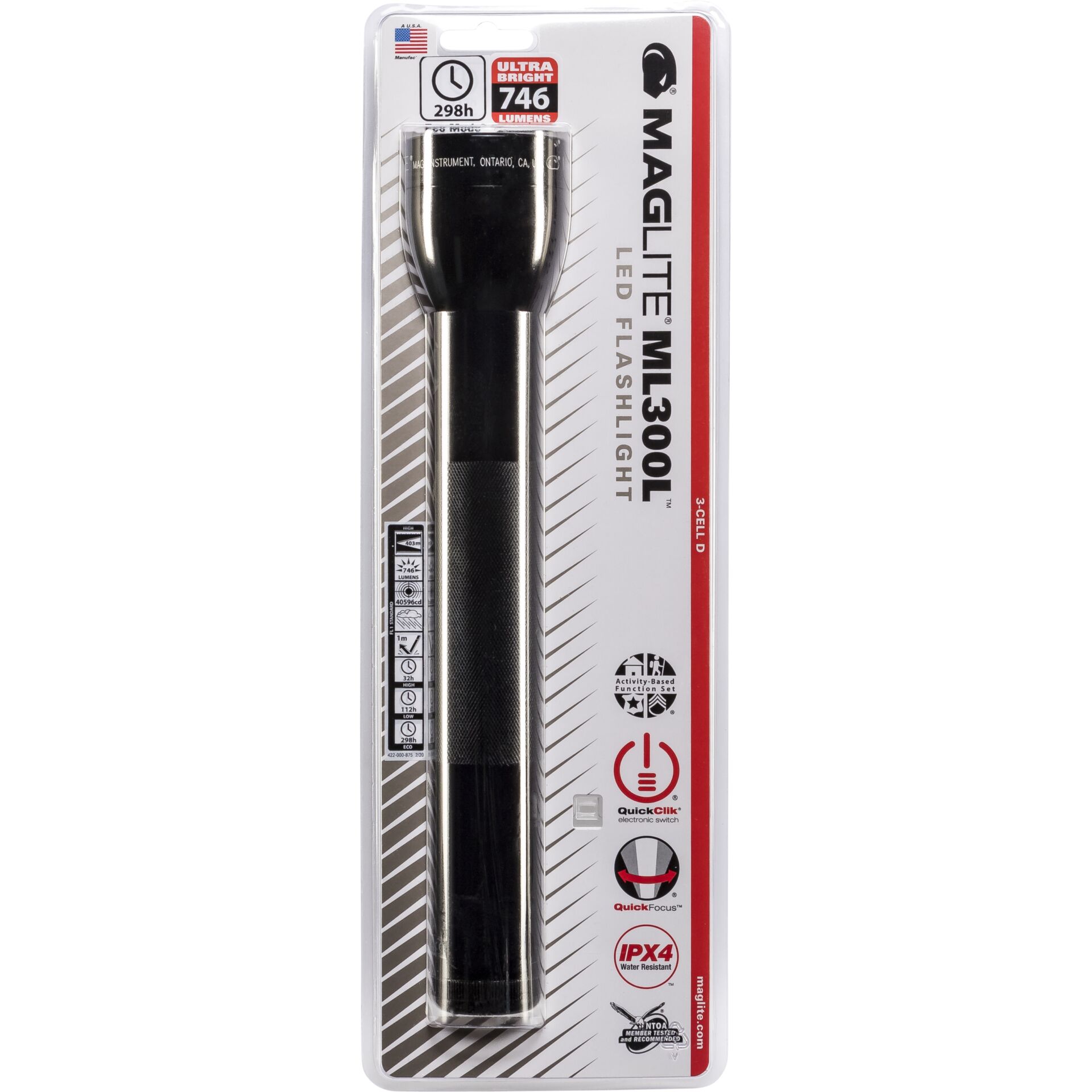 Maglite ML300L 3 D-Cell Torcia elettrica