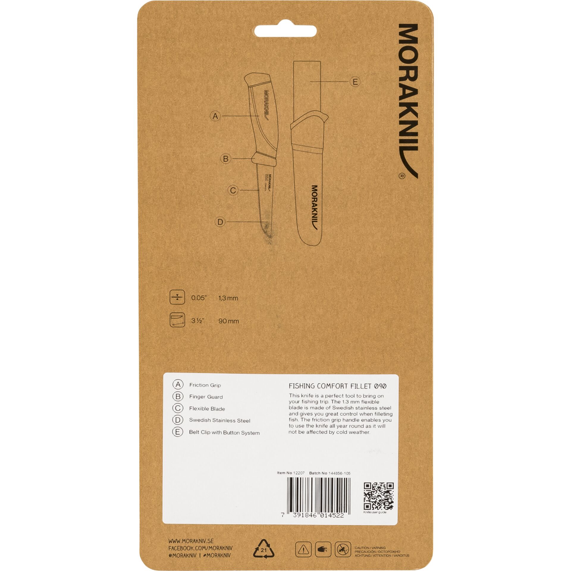 Morakniv Anglermesser Fillet coltello da pesca comfort 090