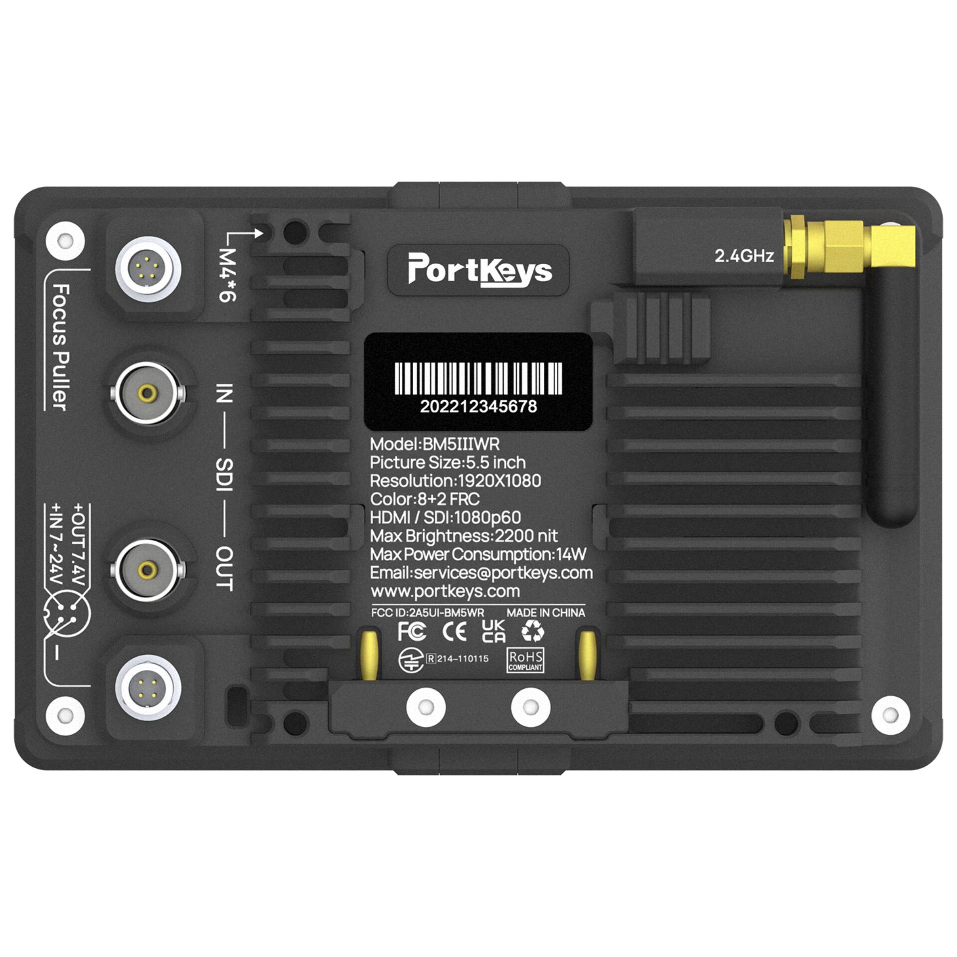 Portkeys BM5 III WR 5.5 poll.WCG On-Camera Monitor