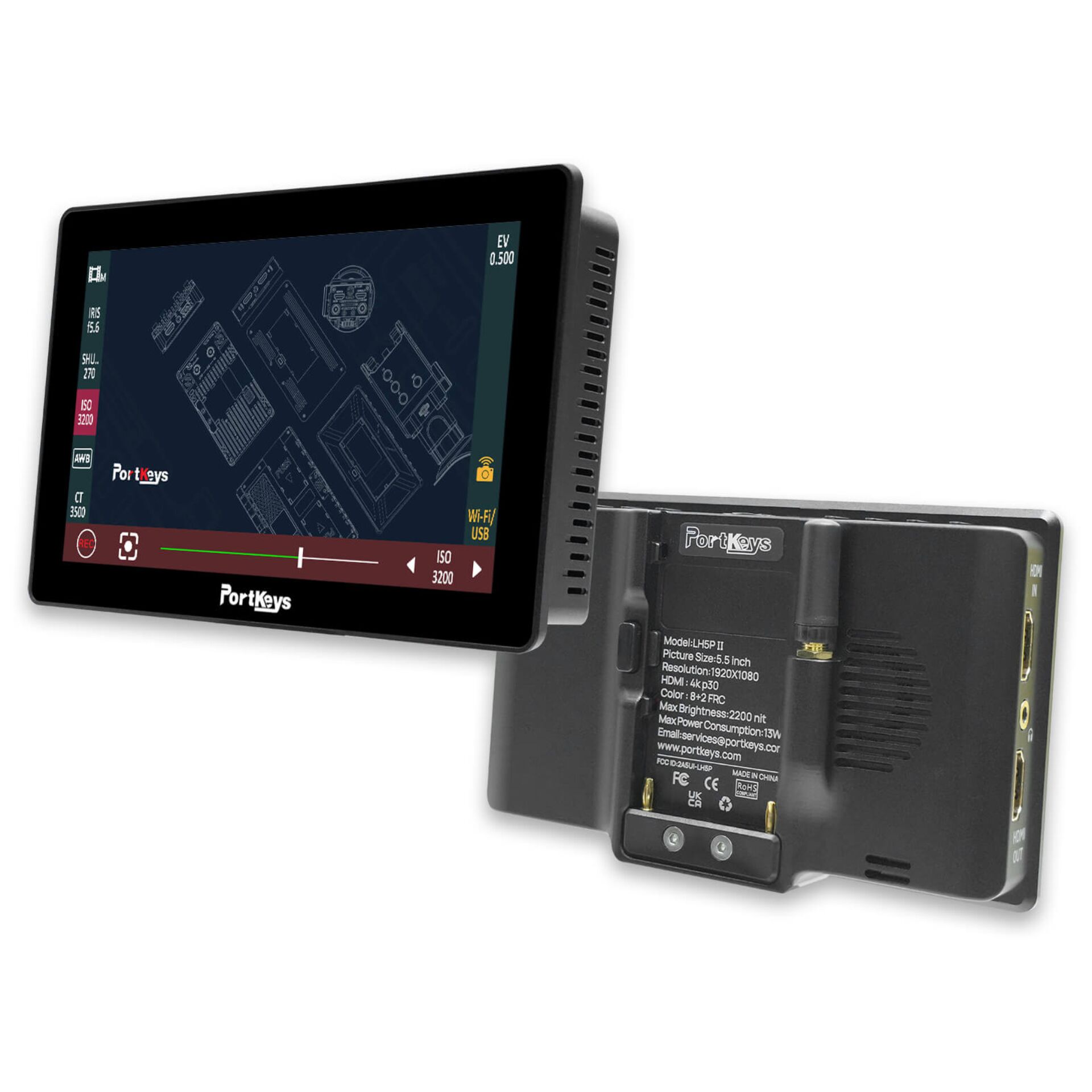 Portkeys LH5P II 5.5 Pollici 4K HDMI Touchscreen Monitor