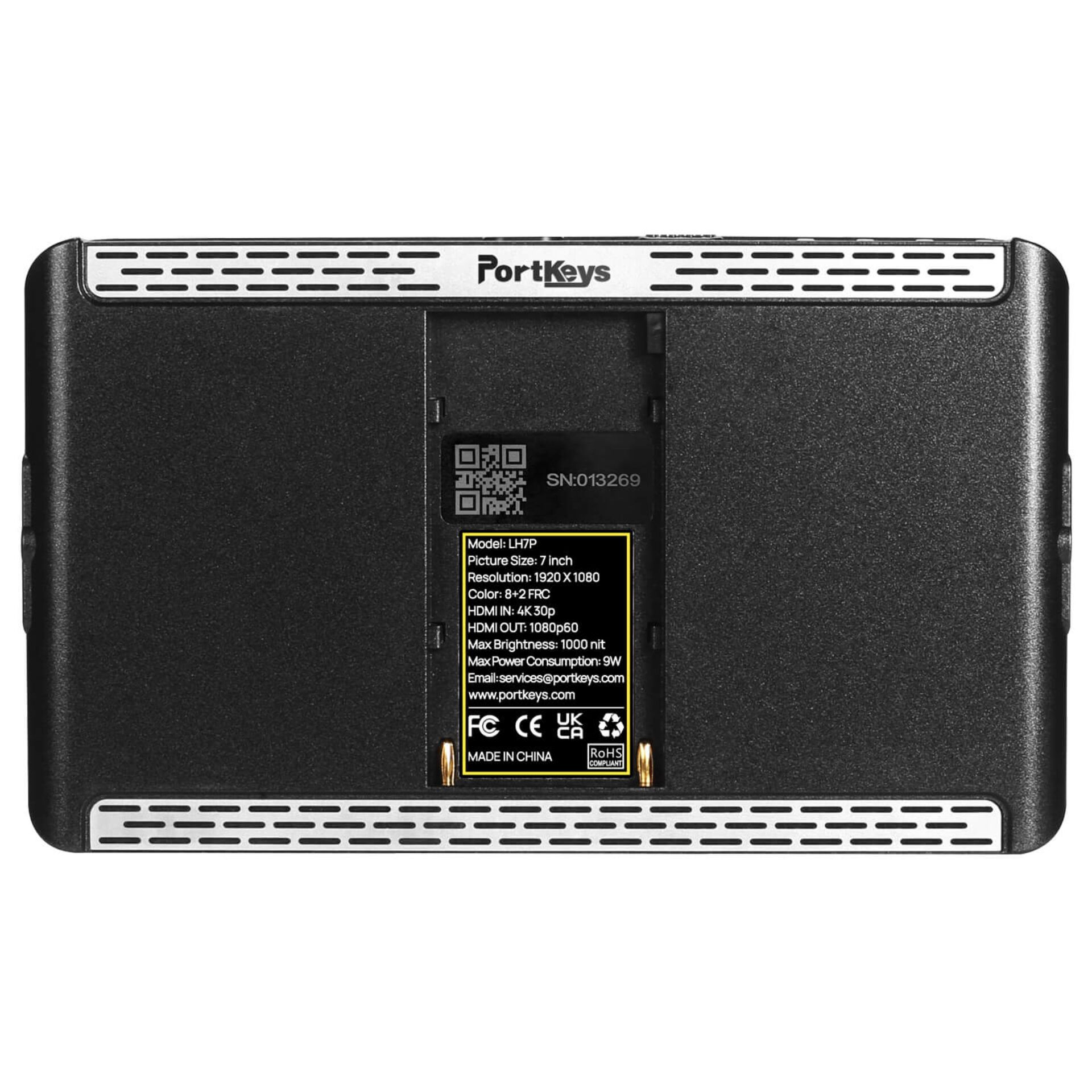 Portkeys LH7P 7 Pollici nero Touchscreen Monitor