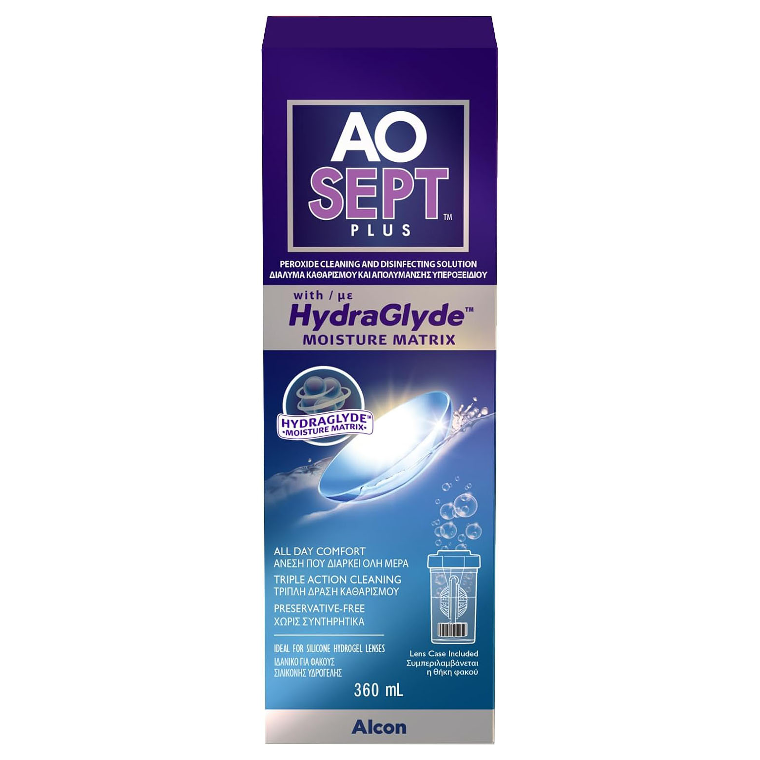 Alcon Aosept Plus HidraGlyde 360ml