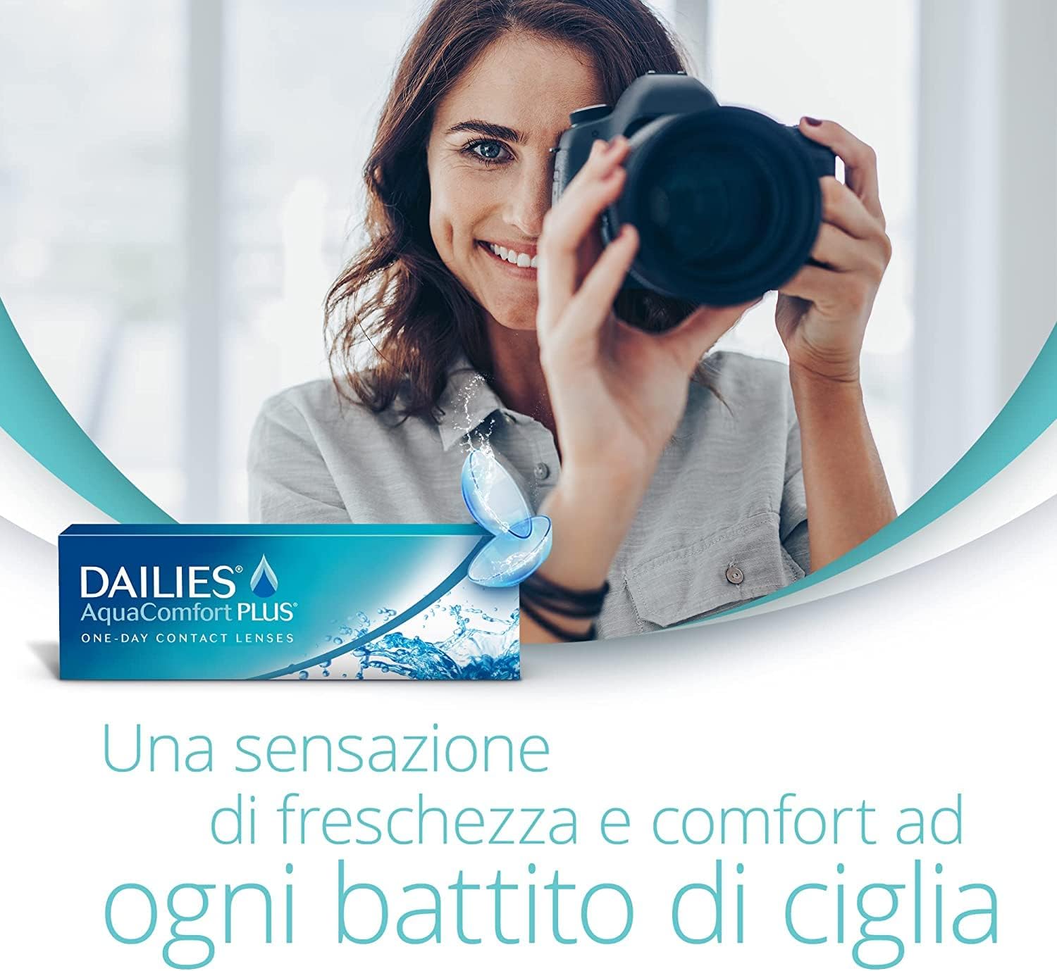 Alcon Dailies Aqua contort Plus  30 lenti  BC 8.7 -0,50