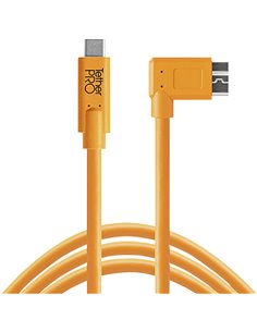 Tether Tools USB-C zu 3.0 Micro- B Right Angle 4,60m arancio