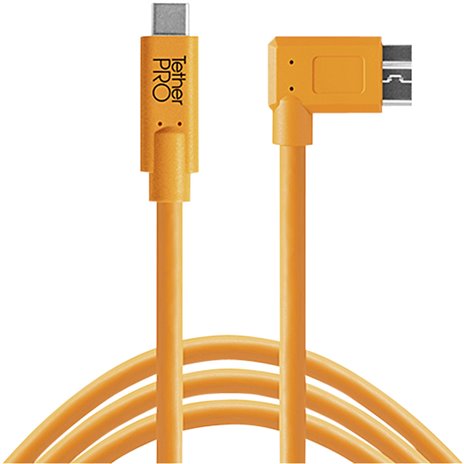 Tether Tools USB-C zu 3.0 Micro- B Right Angle 4,60m arancio