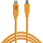 Tether Tools USB-C zu 2.0 Micro- B 5-Pin 4,60m arancio