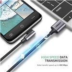 2x1 UGREEN angolato USB-C a USB-A cavo dati nero 2M
