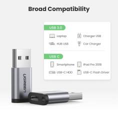 2x1 UGREEN USB-C to USB-A convertitore 2