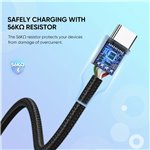 2x1 UGREEN USB-C a USB-A cavo nero 1M