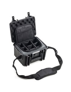 B&W Outdoor Case Type 2000 schwarz mit Fototasche