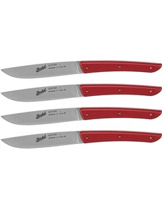 Berkel set coltelli da bistecca 4 pz. Color rosso