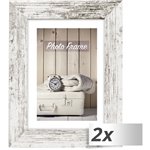 2x1 ZEP Nelson 6 bianc./marron. 30x40 legno cornice V21346