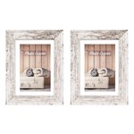 2x1 ZEP Nelson 6 bianc./marron. 18x24 legno cornice V21186