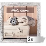 2x1 ZEP Nelson 6 bianc./marr. 30x30 legno cornice V21306