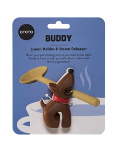 OTOTO Buddy marrone porta cucchiaio e solleva coper.