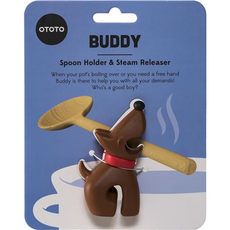 OTOTO Buddy marrone porta cucchiaio e solleva coper.