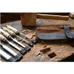 Kirschen Stechbeitelsatz 6-tlg. Ledertasche 6-10-12-16-20-26