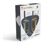 Kidywolf Walkie-Talkies con torcia elettrica verde/aran.