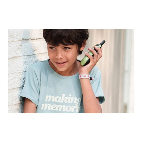 Kidywolf Walkie-Talkies con torcia elettrica verde/aran.