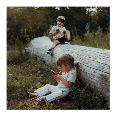 Kidywolf Walkie-Talkies con torcia elettrica blu/rosso