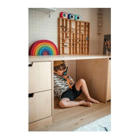 Kidywolf Walkie-Talkies con torcia elettrica blu/rosso