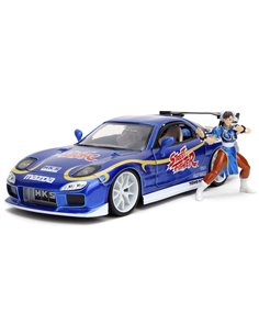Jada Street Fighter Chun-Li 1:24 Mazda RX7              2532